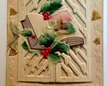 Mechanical Diecut Embossed Add-On Holly Book Merry Christmas UNP DB Post... - $40.05