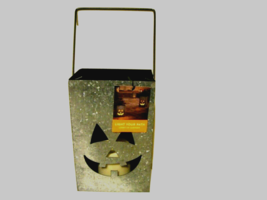 Halloween Jack O Lantern bucket with led candle - Battery operated - $28.00