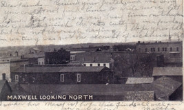 Maxwell Iowa Birds Eye View 1908 Antique Postcard Motel Church - £9.05 GBP