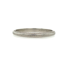 Platinum Wedding Band Ring Jewelry Engraved Chevron Pattern Size 6.5 (#J5904) - £343.45 GBP
