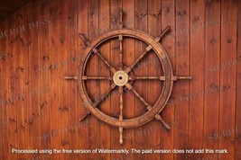 36&quot; Wooden Ship wheel, Christmas Decor, Wall Decor, Wall Hanging, Home Decor - £126.96 GBP