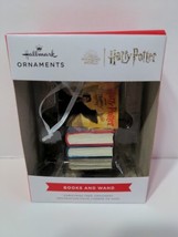 2022 Hallmark Harry Potter Stacked BOOKS AND WAND Christmas Ornament-New... - $13.54
