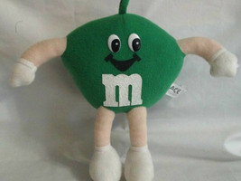 M&M's Green Plush Stuffed Toy 7 1/2 inches Tall 1991 with Hanger - $7.99