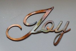 Joy Metal Wall Art Accent Copper/Bronze 14&quot; x 10&quot; - £20.48 GBP