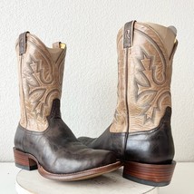 Rod Patrick Mens Cowboy Boots 12EE Antique Mocha Bison Brown Western Blu... - $420.75