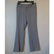 White House Black Market Modern Boot Pants Women 4 Petite Gray Linen Blend - $17.81