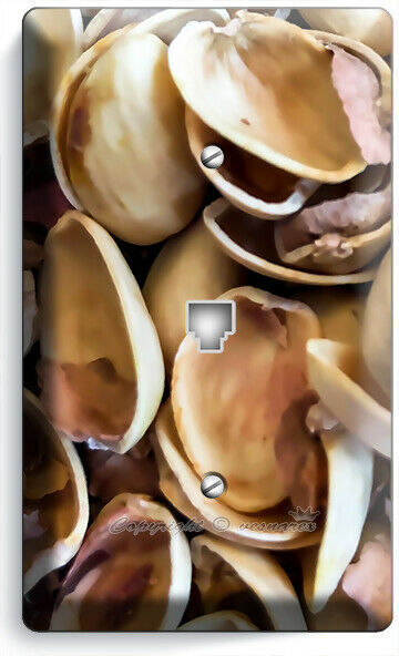 Primary image for CRACKED PISTACHIO NUT SHELLS PHONE TELEPHONE COVER PLATE OUTLET KITCHEN HD DECOR