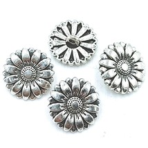 12Pcs Buttons Vintage Round Metal Flower Buttons With Shank For Diy Craf... - £16.10 GBP
