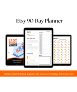 Etsy 90 Day Planner | Printable Daily & Weekly Digital Tracker | PDF Download - $8.90
