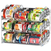 Storage Can Rack Organizer, Stackable Can Organizer Holds Upto 36 Cans For Kitch - £32.75 GBP
