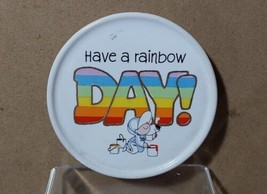 Have a Rainbow Day Ceramic Coaster Only Hallmark Mug Mates 3.25&#39;&#39; Vintage 1983 - $9.50