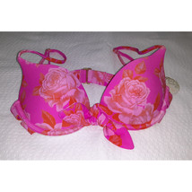  Hot Pink Bikini Top   Floral Push Up Bikini Top - XS. You&#39;ll look beaut... - $32.00