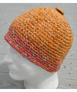 Slick Orange Medium Crocheted Scull Cap - Handmade by Michaela - £27.65 GBP