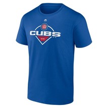 Chicago CHI Cubs Baseball Blue TShirt Majestic MLB Screen Print Mens Size L NEW - £8.75 GBP