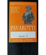PAVAROTTI - VINTAGE ORIGINAL 1993 / 1994 TOUR ROSEMONT, ILL CLOTH BACKST... - $186.40 MXN