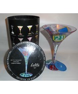 Lolita &quot;21&quot; Hand Painted Twenty-First Birthday Martini Glass with Recipe... - £18.68 GBP