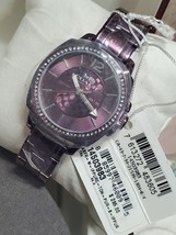 Brand New Coach Boyfriend Purple Metal Band Crystal Dial Watch 14503983 ... - $120.27