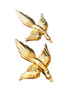 2X Vintage Coro Sterling Silver Flying Bird Brooch Pin Gold Tone 925 - $122.89 CAD