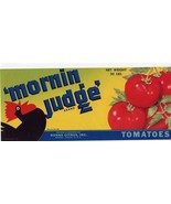 Mornin Judge Tomatoes Crate Label Rooster Donna Citrus Donna Texas - £7.43 GBP