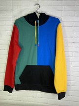 Brooklyn Cloth Colorblock Colorful Pullover Hoodie Hooded Sweatshirt Mens Size M - £33.23 GBP