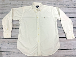 Ralph Lauren Boys&#39; L/S White Button Down Oxford Shirt Sz 12 - $13.45