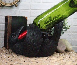 Ebros Macabre Potion Raven Crow Mystical Wine Bottle Holder Figurine - £26.33 GBP