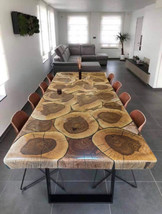 Natural Wood Logs Epoxy Resin Conference Table Handmade Office Furniture... - £435.94 GBP+