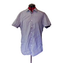 Kenneth Cole New York Button Front Shirt Multicolor Men Size Large Short... - $19.80