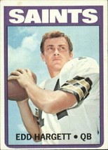 1972 Topps Edd Hrgett New orleans Saints 191, NFL Football Sports Card, Vintage - £61.87 GBP