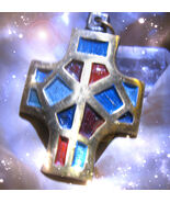 HAUNTED AMULET NECKLACE CROSS OF 7 LIGHTS TEMPLAR HIGHEST LIGHT COLLECT ... - $3,531.26 MXN