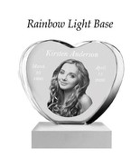 3D Crystal Memorial Heart &amp; Light Box - $164.05 CAD