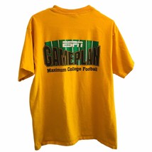 College Football ESPN T Shirt Mens Sz L Yellow Game Plan Shirt Fruit Of The Loom - £14.80 GBP
