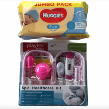 Playtex Baby 6 Piece Lot Pink Thermometer Nail Clippers Medicine Dropper... - $15.95