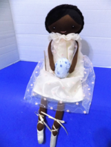 NEW Easter Spring Black American Ballerina Girl Rag Doll Toys Home Decor African - £37.19 GBP