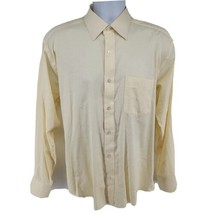 Armani Collezioni Long Sleeve Button-up Soft Yellow Dress Shirt 17.5 - £23.67 GBP