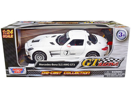 Mercedes-Benz SLS AMG GT3 #7 White &quot;GT Racing&quot; Series 1/24 Diecast Model... - $42.69