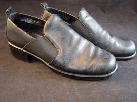 BLACK LEATHER MARY JANE Style Ladies Shoes Size 6 1/2 M  - $15.83