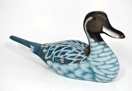 Vintage 13&quot; Hand Painted Wooden Wigeon Duck Decoy w/Glass Eyes (Rep of China) - £48.92 GBP