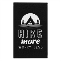 Personalized Rally Towel, 11x18, Inspirational &quot;HIKE more WORRY less&quot; De... - £14.03 GBP