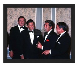 President Ronald Reagan, John Wayne, Martin &amp; Frank Sinatra 8X10 Framed Photo - £15.63 GBP