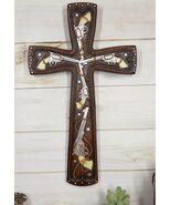 16&quot;H Rustic Western Six Shooter Pistols And Ropes Faux Leather Wall Cros... - €26,58 EUR