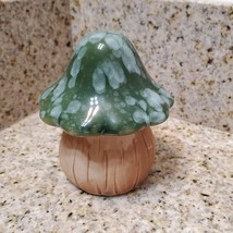 Ceramic Mushroom Garden Statue, Green Toadstool, Mushroom Figurine, Fair... - £10.30 GBP