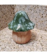 Ceramic Mushroom Garden Statue, Green Toadstool, Mushroom Figurine, Fair... - £10.38 GBP