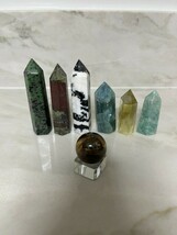 Crystal Tower Bundle (6) and Tiger Eye Sphere - $24.74