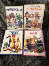 4 Craft Books mixed Lot What You Can Make Tubes Boxes Paper Plates Bags Boyds PB - £14.57 GBP