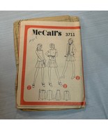 Vintage Sewing Pattern McCalls 3711 Misses Jacket Top and Skirt Size 8 - $11.99