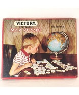 Victory Wood Map Jigsaw Puzzle The World Geography G.J Hayter  England C... - £19.44 GBP
