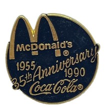 McDonald’s Coca-Cola 35th Anniversary Corporate Partnership Enamel Lapel Hat Pin - £5.94 GBP