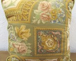 ETRO Italy Home Collection Decorative Gold Floral Lyre Pillow 16” x 16” - $117.81
