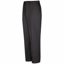 Red Kap Men&#39;s Pleated Front Cotton Pant, Black, 30W x 30L PC44BK2 Unifor... - £11.47 GBP